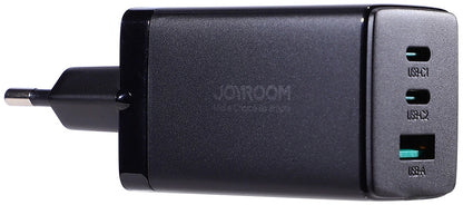 Cargador de Red con Cable USB-C Joyroom TCG01, 65W, 3.25A, 1 x USB-A - 2 x USB-C, Negro