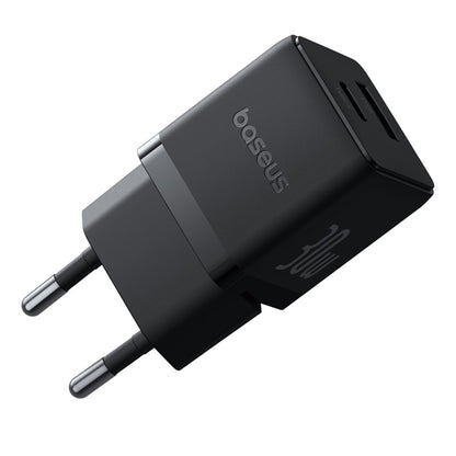Cargador de Red con Cable USB-C Baseus Palm, 30W, 3A, 1 x USB-A - 1 x USB-C, Negro P1011160A113-01