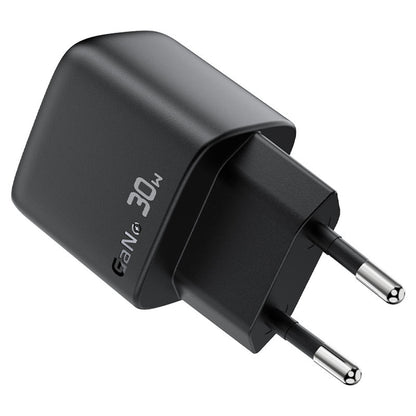 Cargador de Red con Cable USB-C Acefast A115 Display, 30W, 3A, 1 x USB-C, Negro