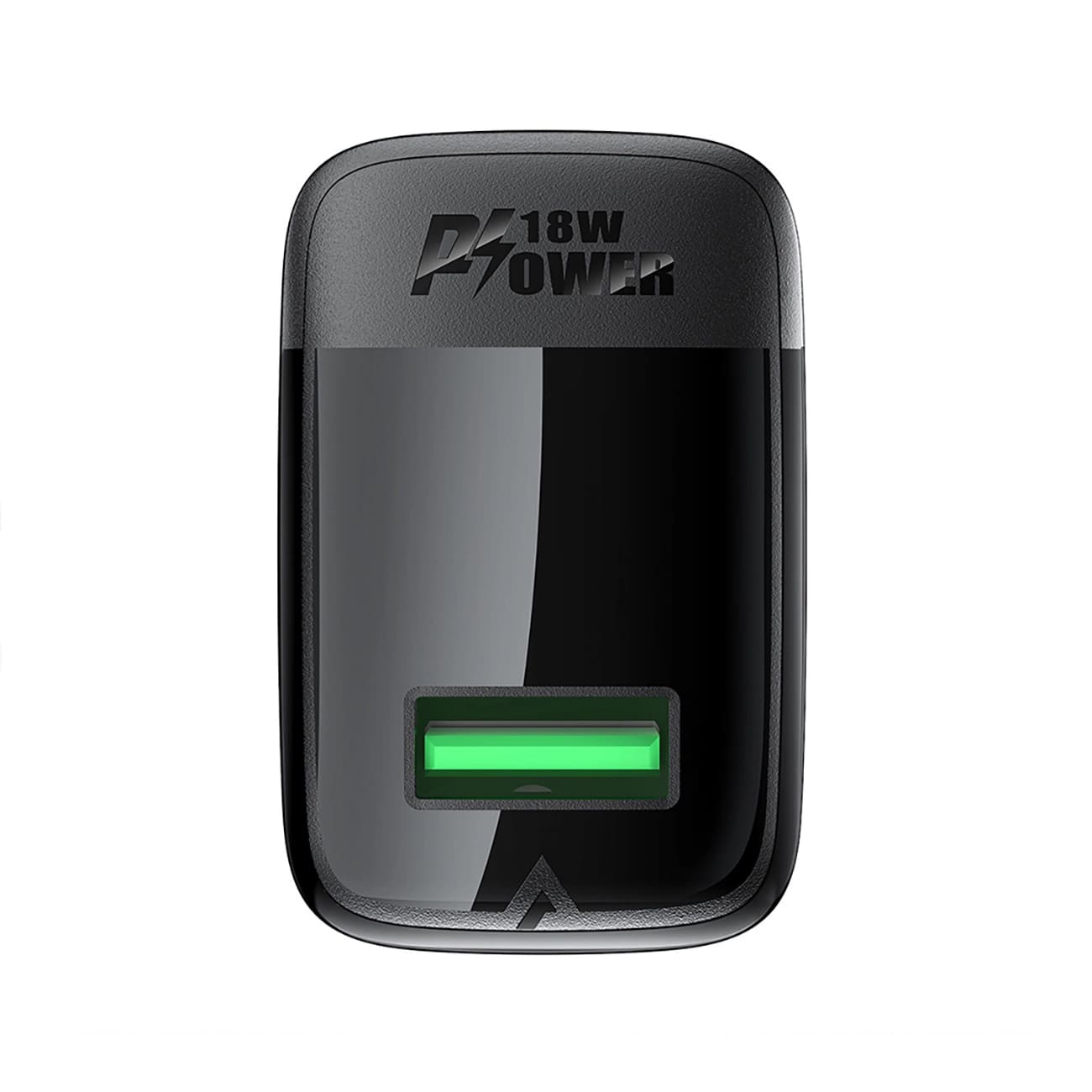 Cargador de Red con Cable USB-C Acefast A90, 18W, 3A, 1 x USB-A, Negro