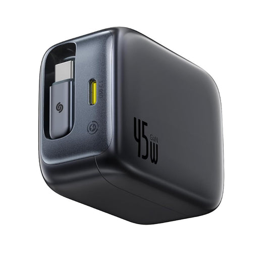 Cargador de Red con Cable USB-C Baseus EnerCore CJ11, 45W, 3A, 1 x USB-C, Negro Z0004800