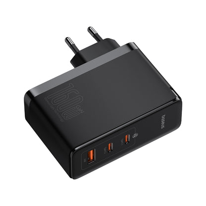 Cargador de Red con Cable USB-C Baseus GaN5 Pro, 160W, 5A, 1 x USB-A - 2 x USB-C, Negro P10110825113-00