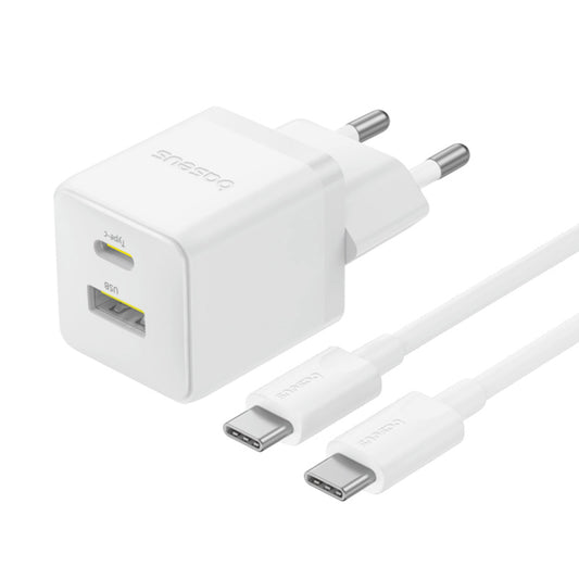 Cargador de Red con Cable USB-C Baseus Palm, 30W, 3A, 1 x USB-A - 1 x USB-C, Blanco P1011160A213-01