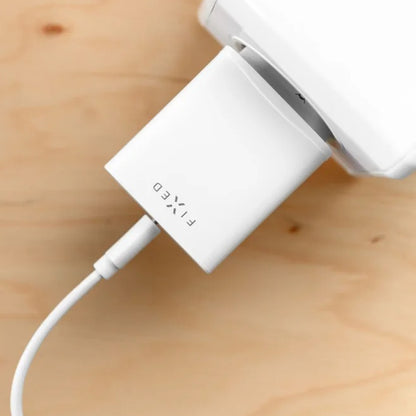 Cargador de Red con Cable USB-C Fixed, 20W, 3A, 1 x USB-C, Blanco
