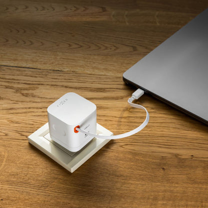 Cargador de Red con Cable USB-C Fixed, 65W, 3.25A, 1 x USB-C, Negro