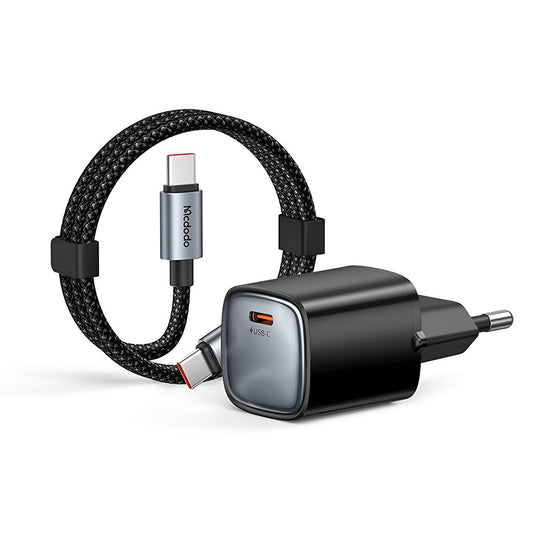 Cargador de Red con Cable USB-C Mcdodo Nano CH-4433, 45W, 3A, 1 x USB-C, Negro