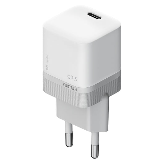 Cargador de red Cuktech, 40W, 3A, 1 x USB-C, Blanco CKAC301SEUWH