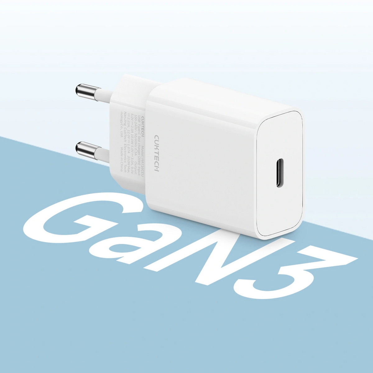 Cuktech HA716C Network Charger, 20W, 3A, 1 x USB-C, White