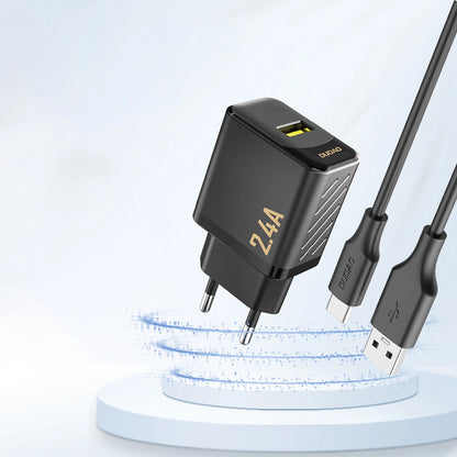 Dudao A23 Wall Charger, 12W, 2.4A, 1 x USB-A, Black