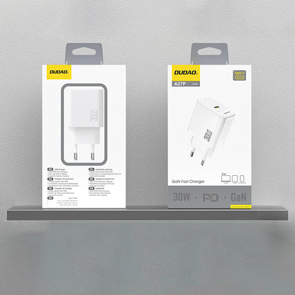 Cargador de Red Dudao A27P, 30W, 3A, 1 x USB-C, Blanco