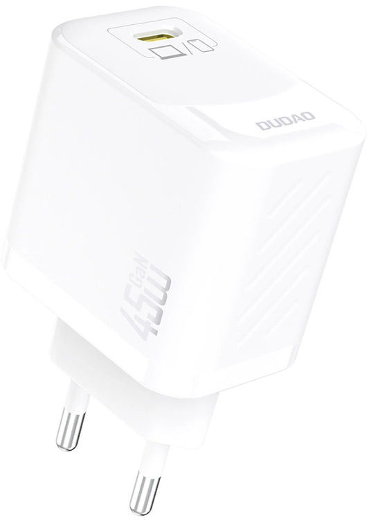 Cargador de Red Dudao A28, 45W, 3A, 1 x USB-C, Blanco