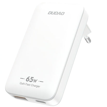 Cargador de Red Dudao A65Q Travel, 65W, 3.25A, 1 x USB-A - 1 x USB-C, Blanco