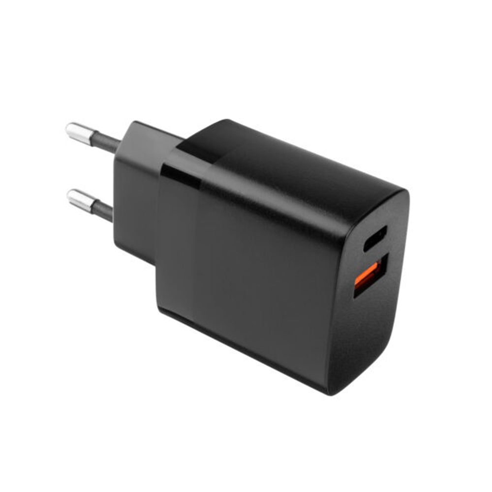 Cargador de Red Fixed, 17W, 3A, 2 x USB-A, Negro