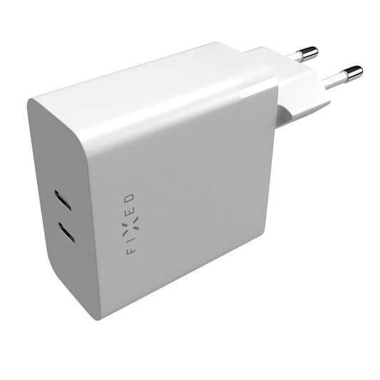 Cargador de Red Fixed, 65W, 3.25A, 2 x USB-C, Blanco
