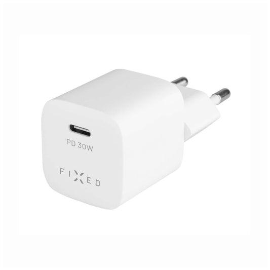 Cargador de Red Fixed Mini, 30W, 3A, 1 x USB-C, Blanco