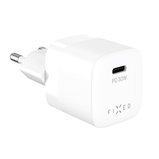 Cargador de Red Fixed Mini2, 30W, 3A, 1 x USB-C, Blanco