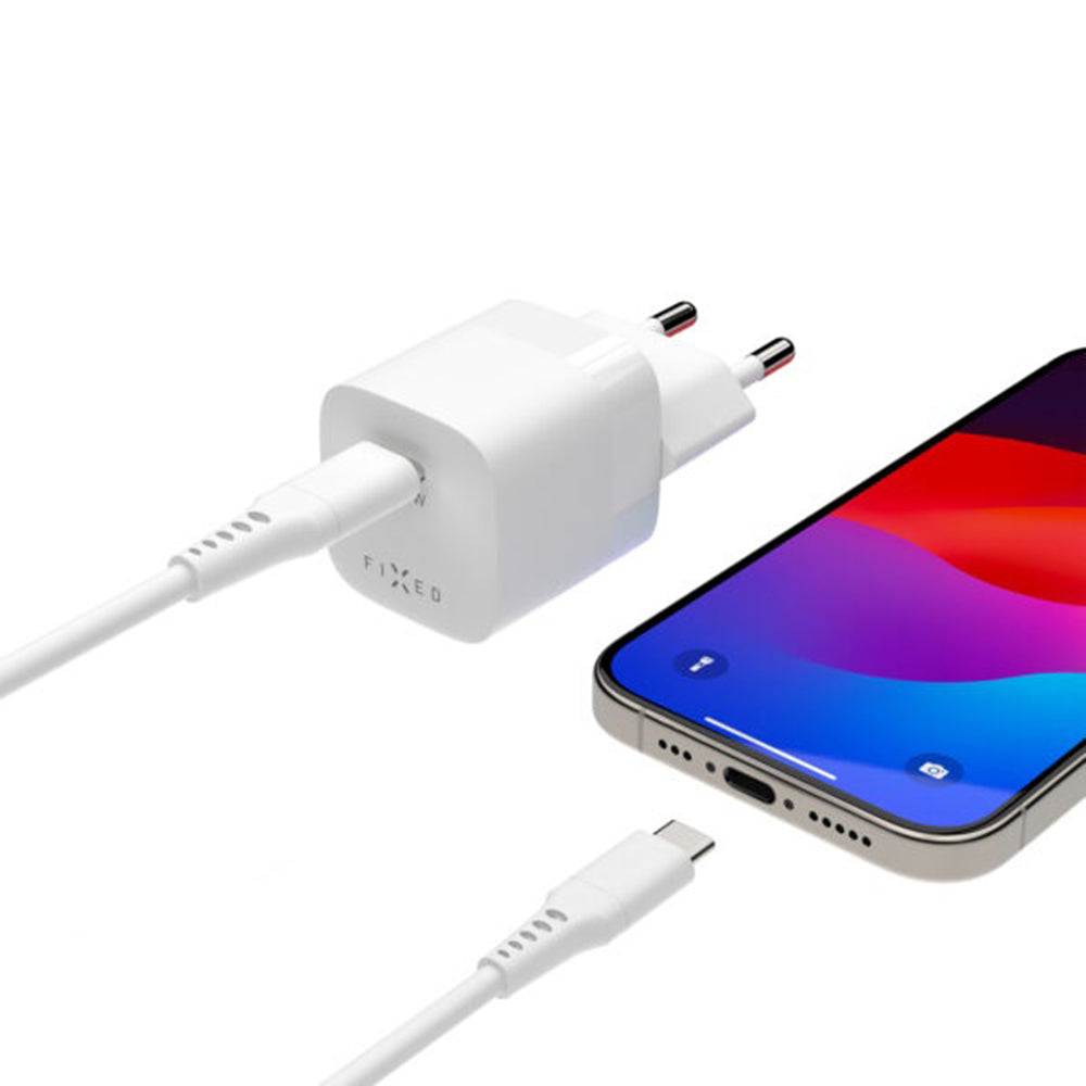 Cargador de Red Fixed Mini2, 30W, 3A, 1 x USB-C, Blanco