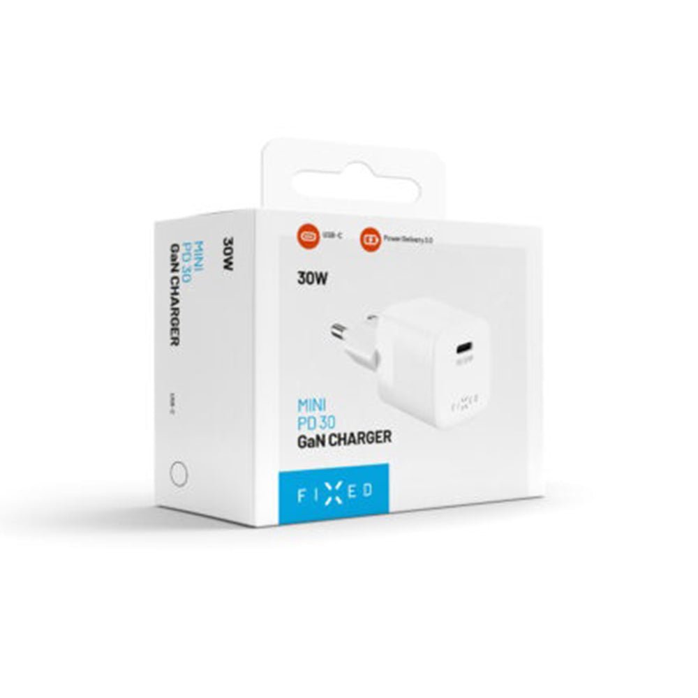 Cargador de Red Fixed Mini2, 30W, 3A, 1 x USB-C, Blanco