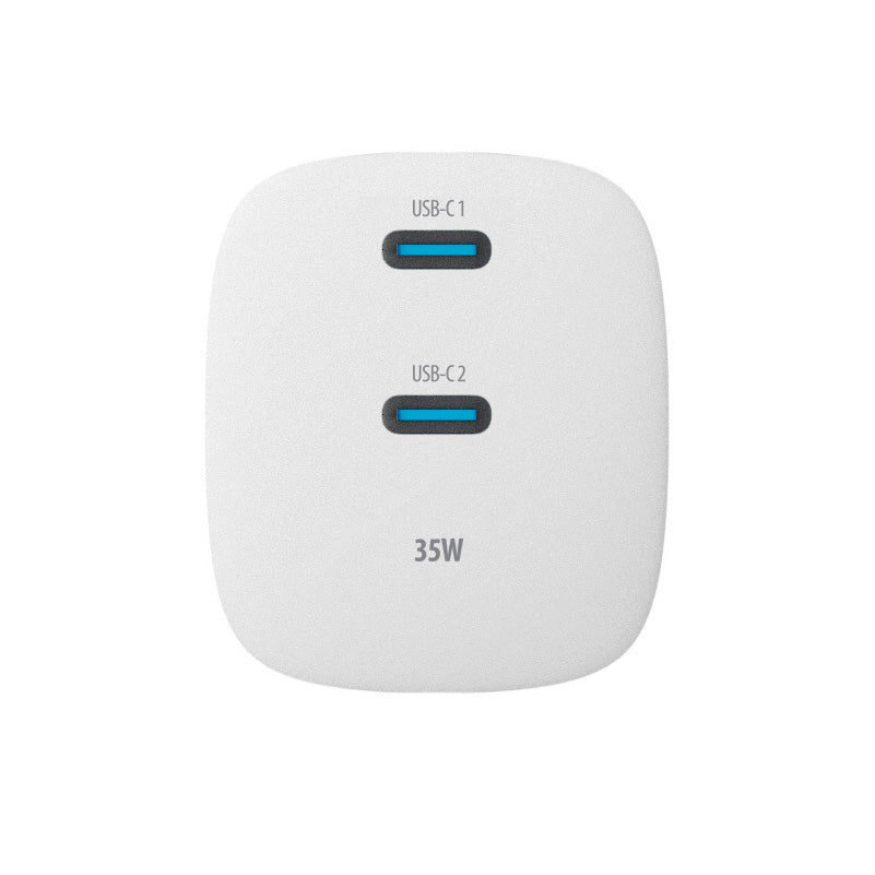 Cargador de Red Forever TC-05-35CC, 35W, 3A, 2 x USB-C, Blanco