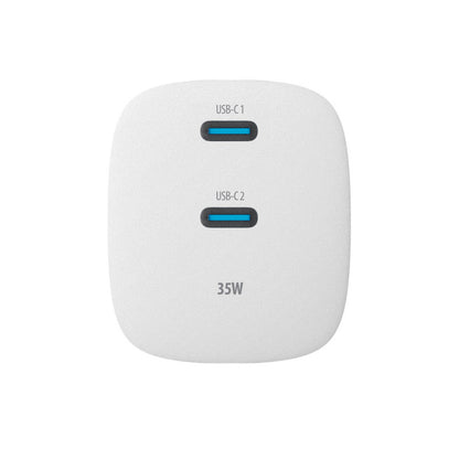 Cargador de Red Forever TC-05-35CC, 35W, 3A, 2 x USB-C, Blanco
