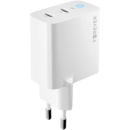 Forever Network Charger TC-06-65CC, 65 W, 3,25 A, 2 x USB-C, blanco 