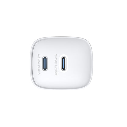 Cargador de Red HAVIT UC45W, 45W, 3A, 2 x USB-C, Blanco