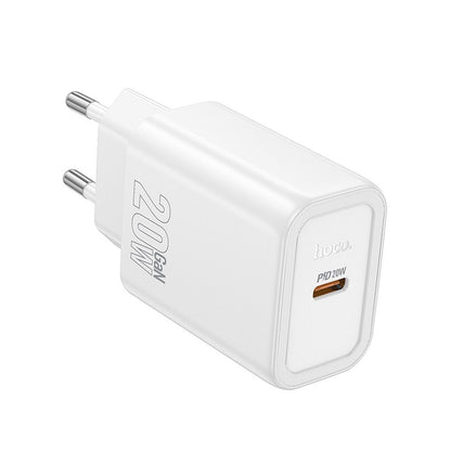 Cargador de Red HOCO N60, 20W, 3A, 1 x USB-C, Blanco