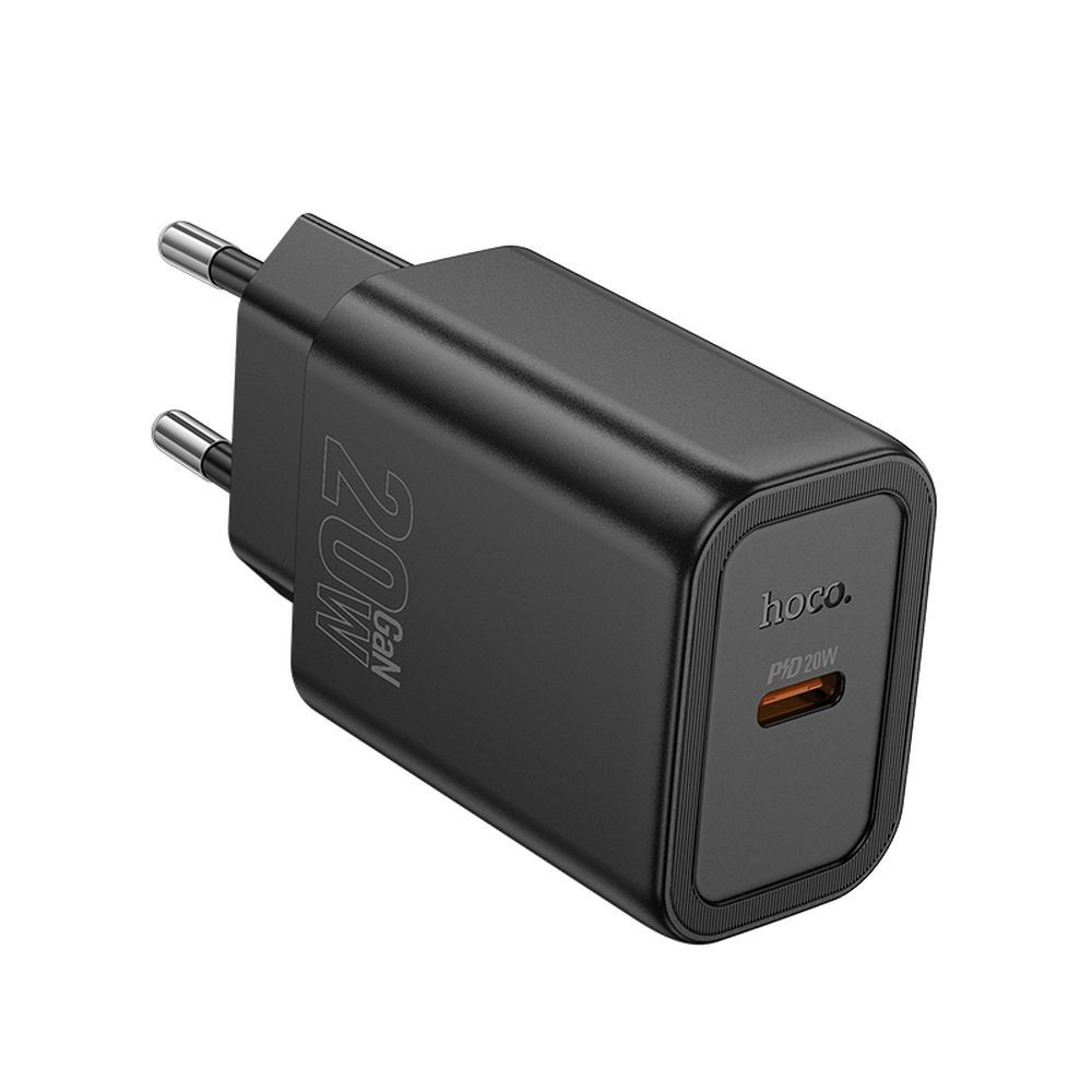 Cargador de Red HOCO N60, 20W, 3A, 1 x USB-C, Negro