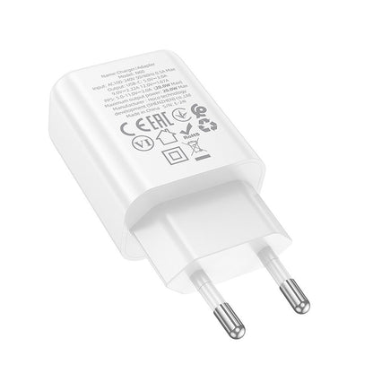 Cargador de Red HOCO N60, 20W, 3A, 1 x USB-C, Blanco