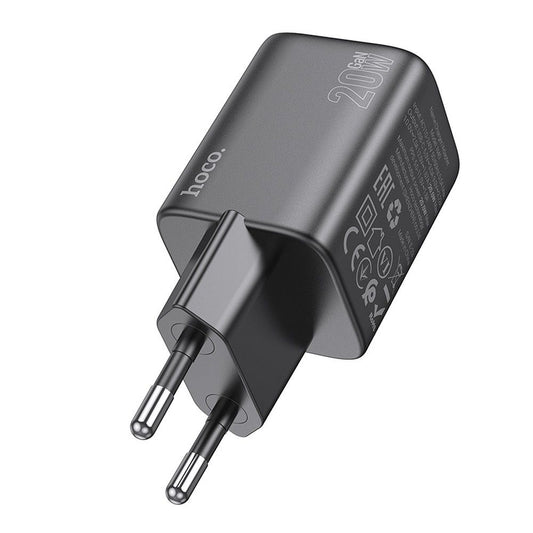 Cargador de Red HOCO N40, 20W, 3A, 1 x USB-C, Negro