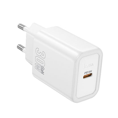 Cargador de Red HOCO N62, 30W, 3A, 1 x USB-C, Blanco
