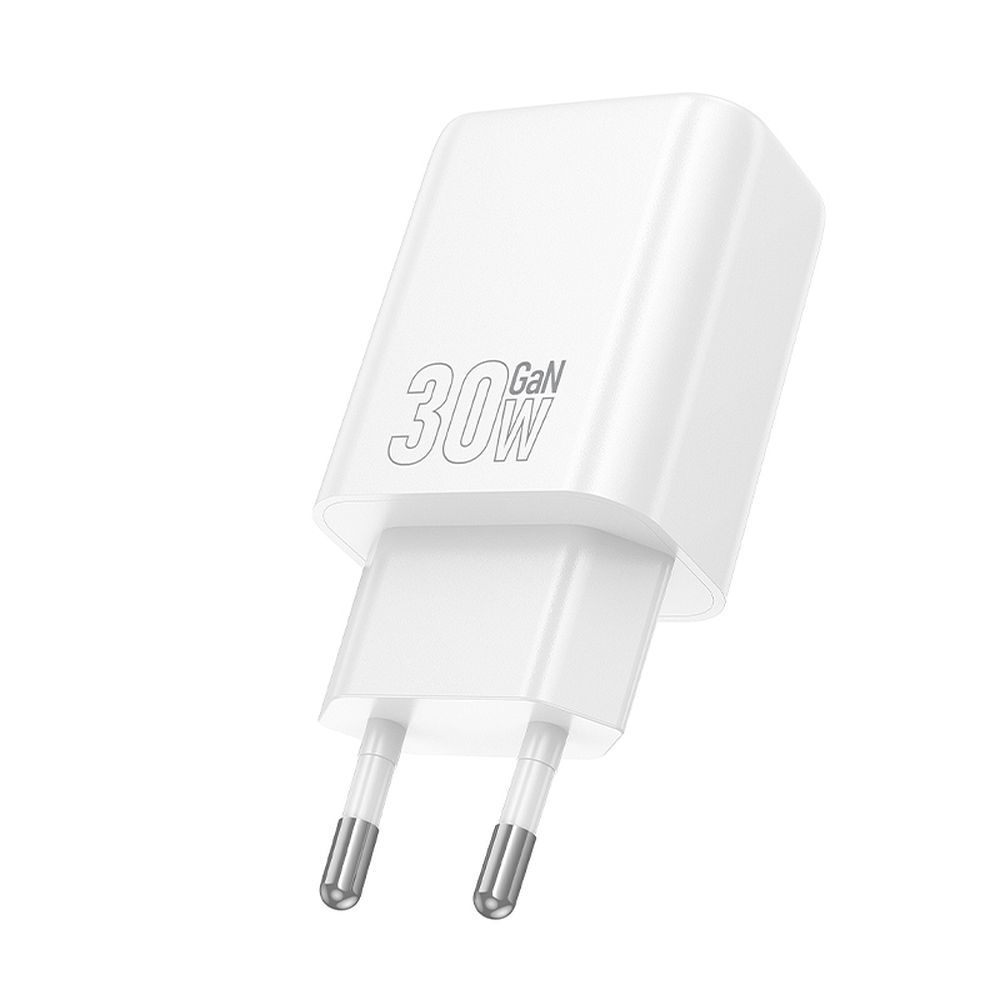 Cargador de Red HOCO N62, 30W, 3A, 1 x USB-C, Blanco