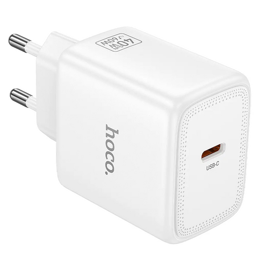 Cargador de Red HOCO N83, 40W, 3A, 1 x USB-C, Blanco