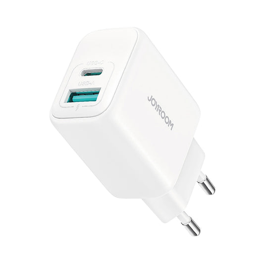 Cargador de Red Joyroom JR-TCF21, 20W, 3A, 1 x USB-A - 1 x USB-C, Blanco