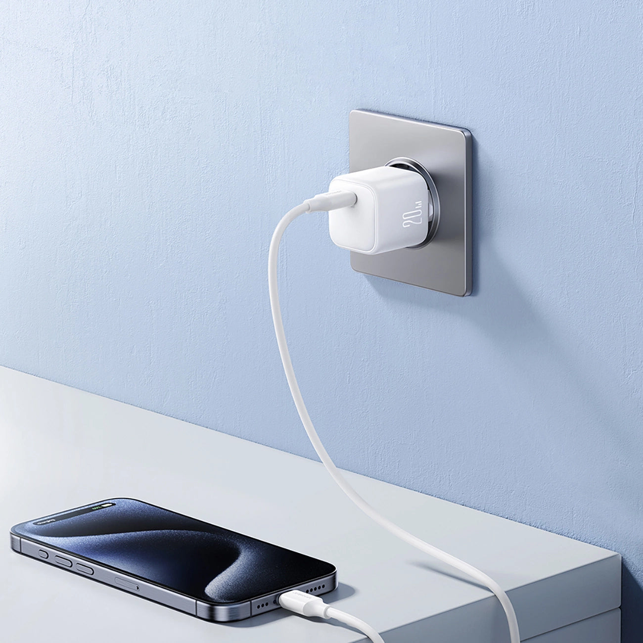 Cargador de Red Joyroom JR-TCG08, 20W, 3A, 1 x USB-C, Blanco