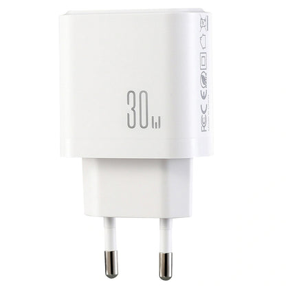 Cargador de Red Joyroom JR-TG6, 30W, 3A, 1 x Lightning - 1 x USB-A - 1 x USB-C, Blanco