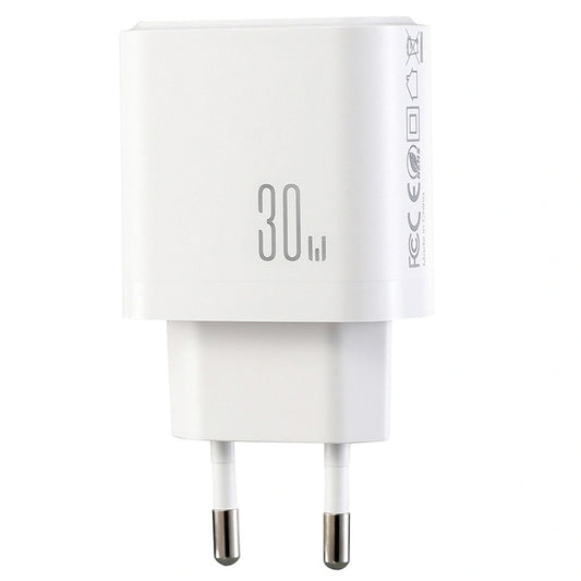Cargador de Red Joyroom JR-TG6, 30W, 3A, 1 x Lightning - 1 x USB-A - 1 x USB-C, Blanco