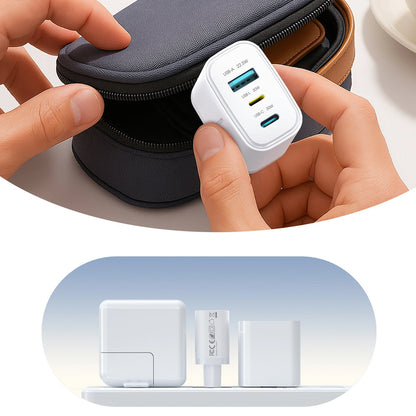 Cargador de Red Joyroom JR-TG6, 30W, 3A, 1 x Lightning - 1 x USB-A - 1 x USB-C, Blanco