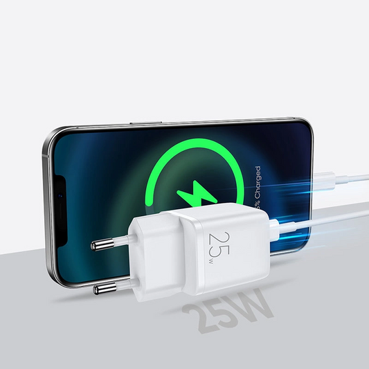 Cargador de Red Joyroom L-P251, 25W, 3A, 1 x USB-C, Blanco