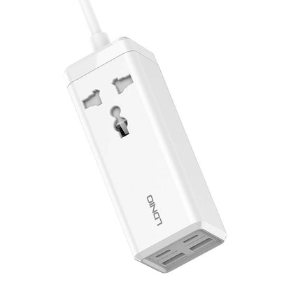 Cargador de red Ldnio SC1418, 2500W, 5A, 1 x Toma - 2 x USB-A - 2 x USB-C, Blanco