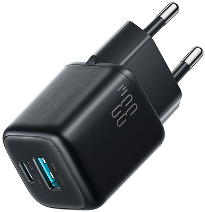Cargador de Red Joyroom JR-TG7, 33W, 3A, 1 x USB-A - 1 x USB-C, Negro