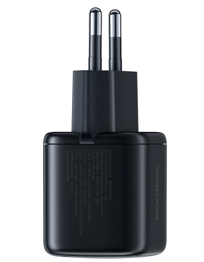 Cargador de Red Joyroom JR-TG7, 33W, 3A, 1 x USB-A - 1 x USB-C, Negro