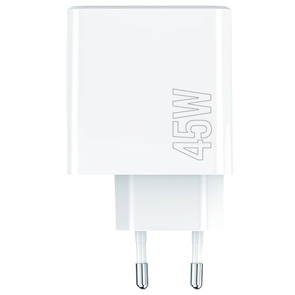 Cargador de red MaXlife MXTC-07-45ACC, 45W, 3A, 1 x USB-A - 2 x USB-C, Blanco 