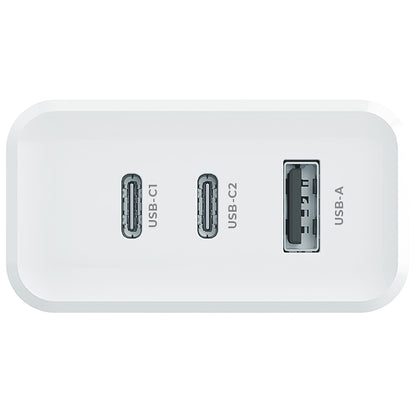 Cargador de red MaXlife MXTC-07-45ACC, 45W, 3A, 1 x USB-A - 2 x USB-C, Blanco 