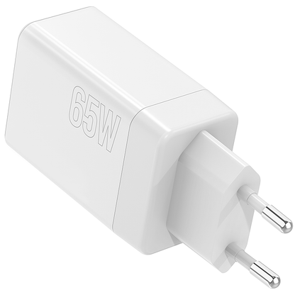 Cargador de red MaXlife MXTC-08-65ACC, 65W, 3A, 1 x USB-A - 2 x USB-C, Blanco 