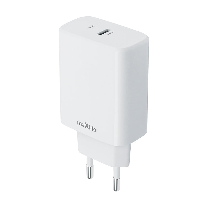 Cargador de red MaXlife MXTC-10-30C, 30 W, 3 A, 1 x USB-C, blanco 