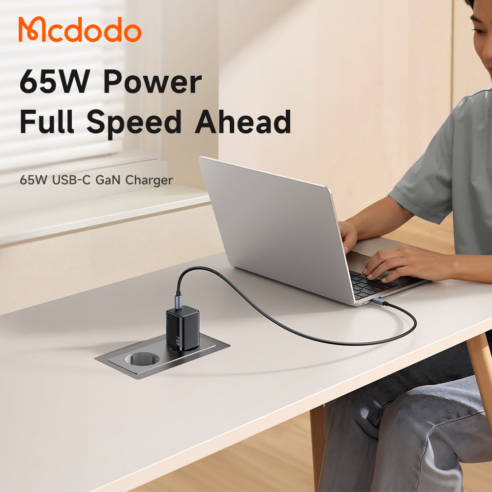 Cargador de red McDodo CH-0850 Ultimate Mini, 65W, 3.25A, 1 x USB-C, Negro
