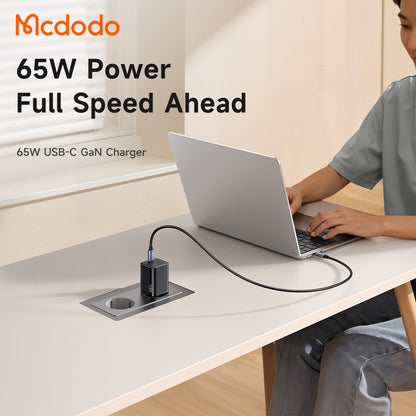 Cargador de red McDodo CH-0850 Ultimate Mini, 65W, 3.25A, 1 x USB-C, Negro