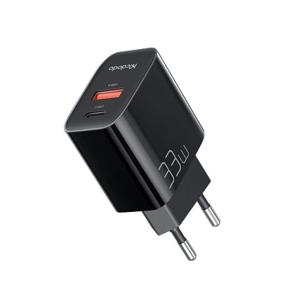 Cargador de Red McDodo CH-0921, 33W, 3A, 1 x USB-A - 1 x USB-C, Negro
