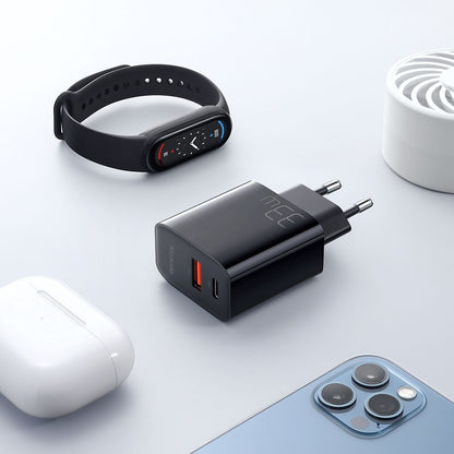 Cargador de Red McDodo CH-0921, 33W, 3A, 1 x USB-A - 1 x USB-C, Negro